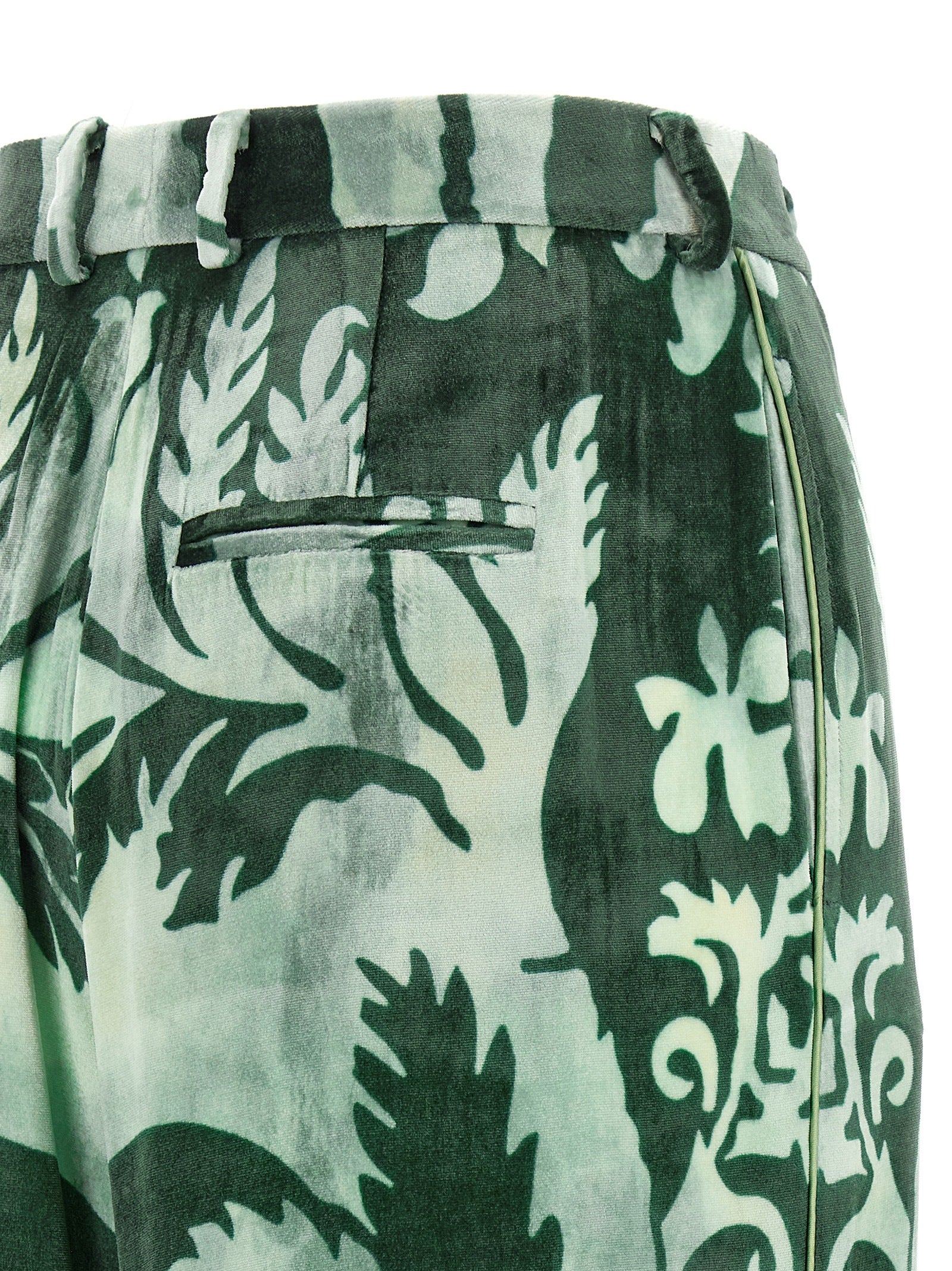 Bicolor Viscose Casual Pants