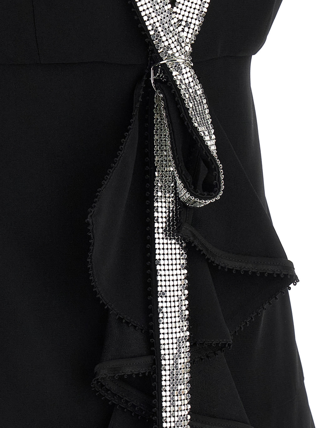 Black Viscose Short Dress