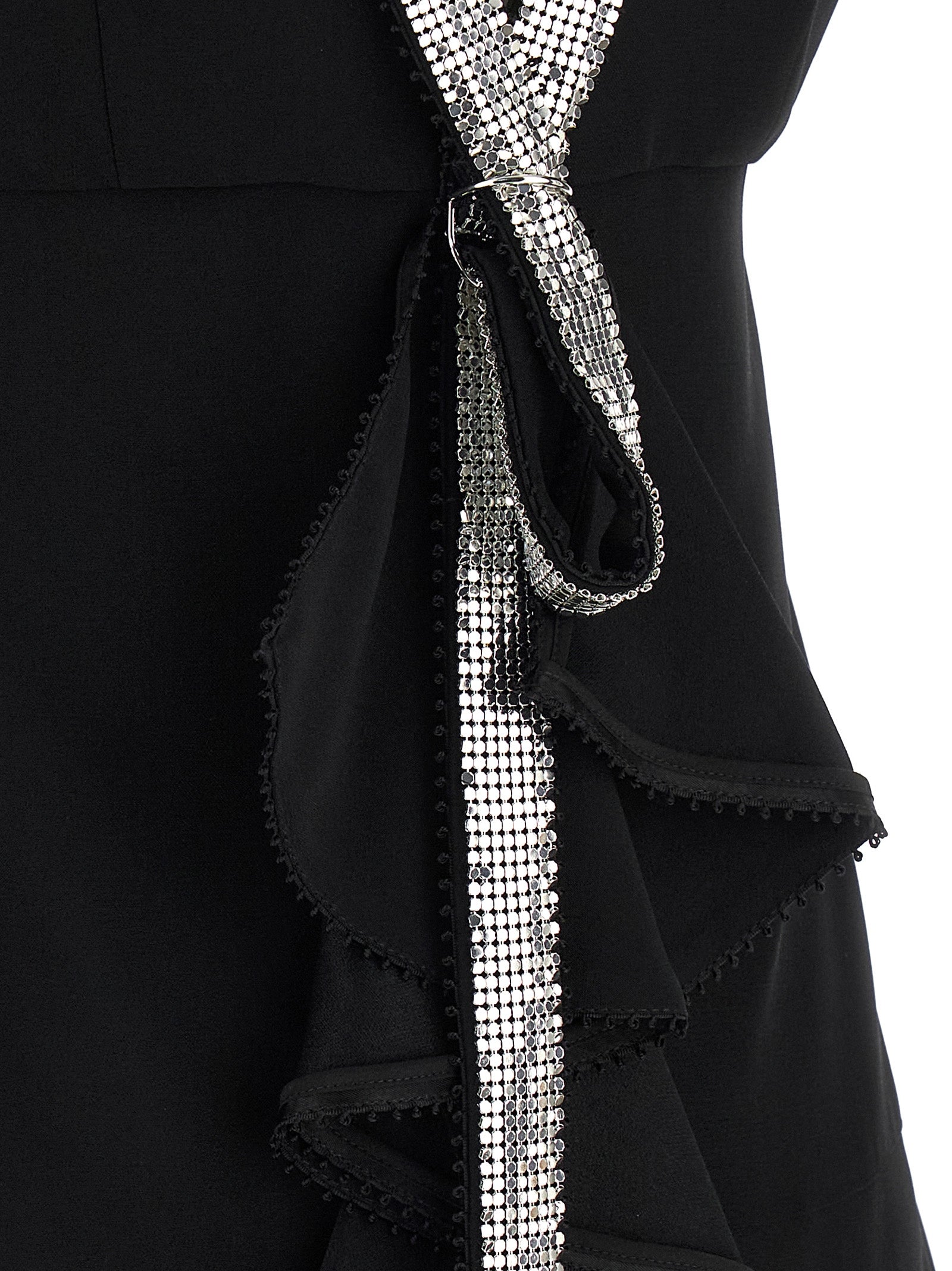 Black Viscose Short Dress
