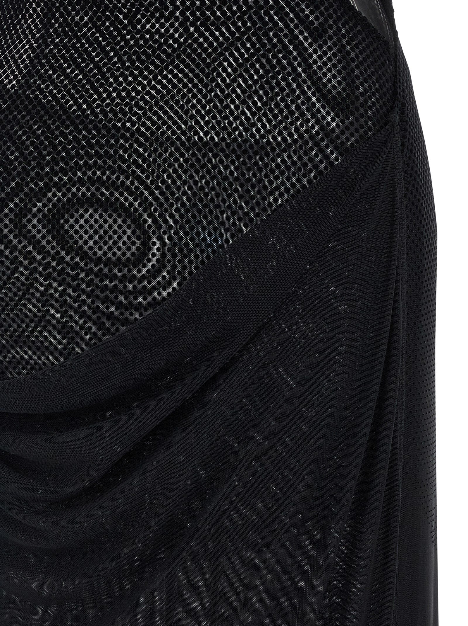 Black Polyamide Long Dress