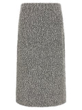 Black Polyamide Midi Skirt