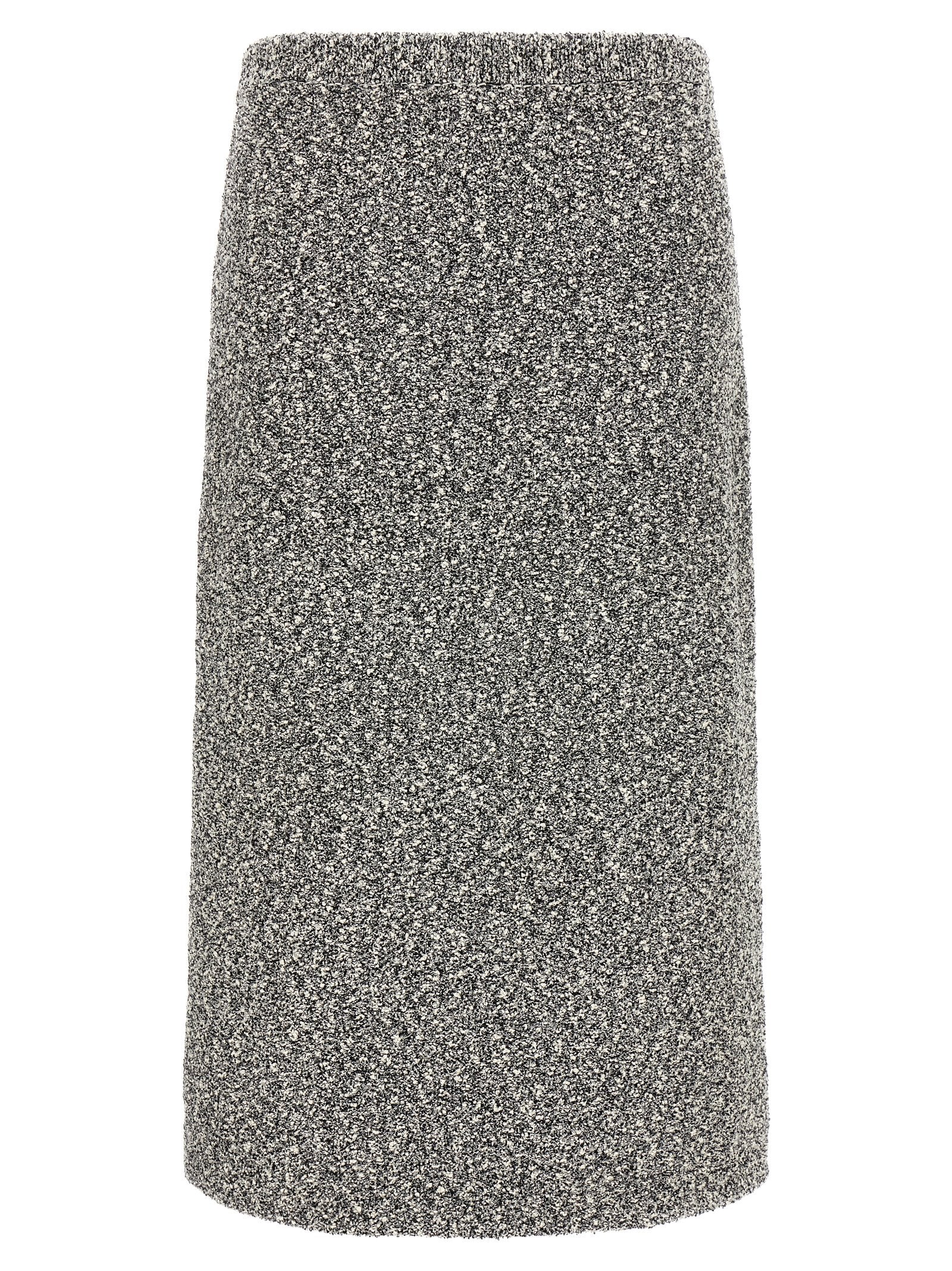 Black Polyamide Midi Skirt