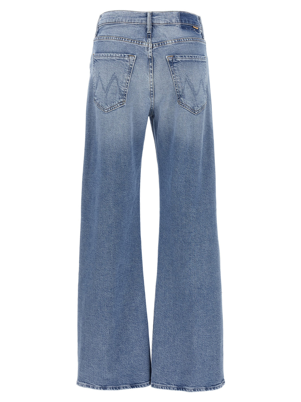 Blue Cotton High-Waisted Jean