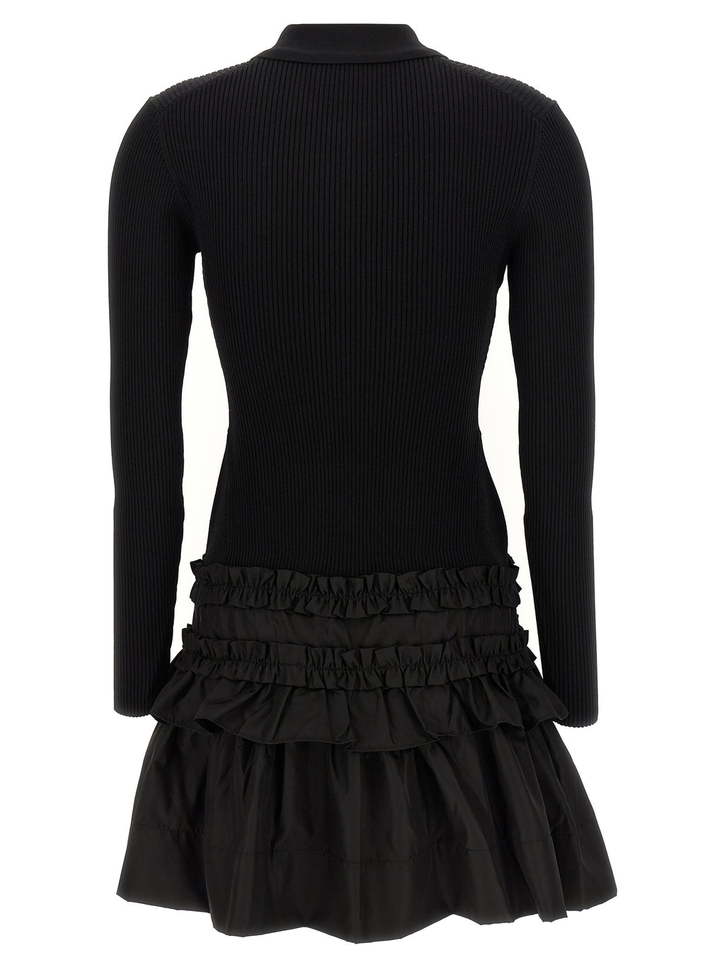 Black Viscose Short Dress