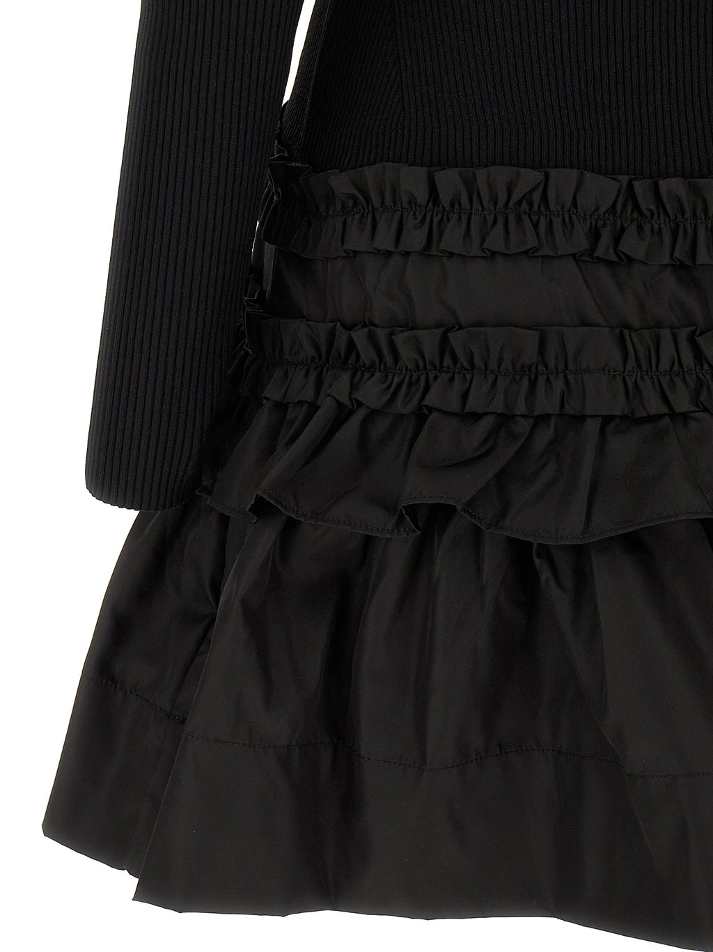 Black Viscose Short Dress