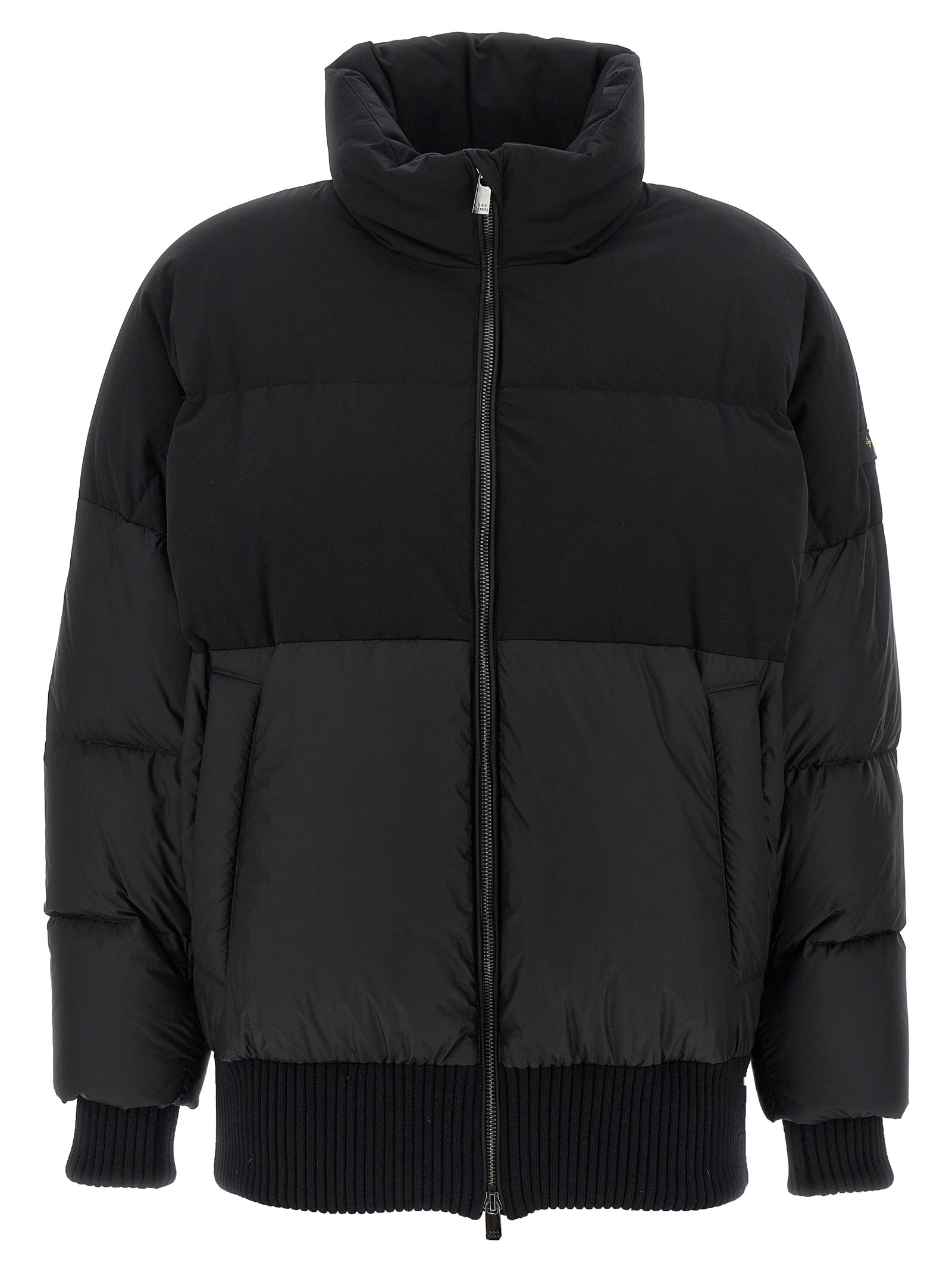 Black Nylon Bomber