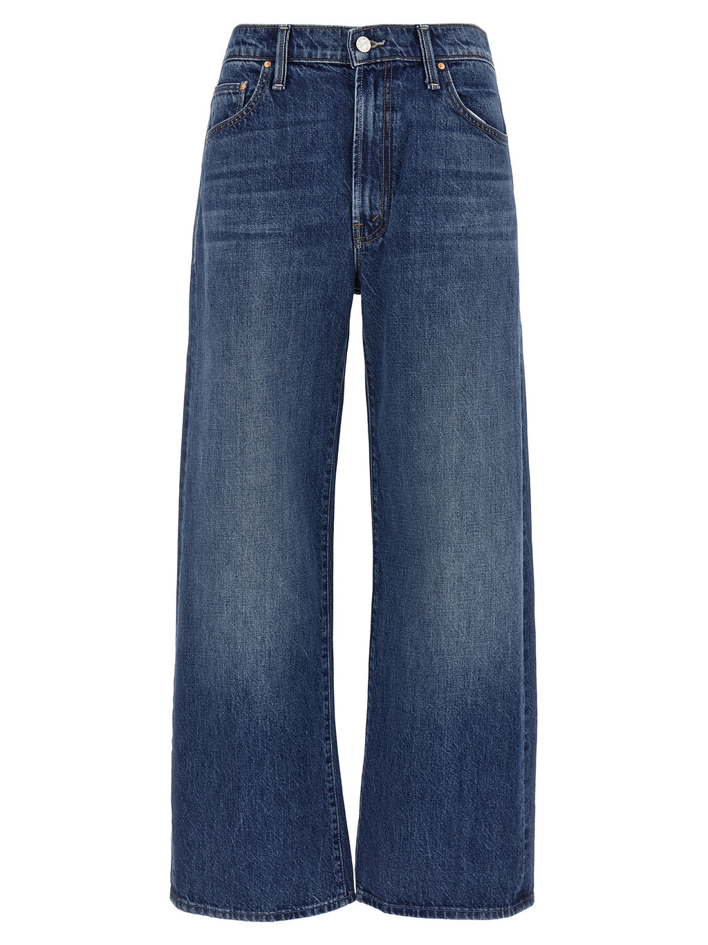 Blue Cotton Flared Jeans