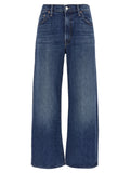 Blue Cotton Flared Jeans