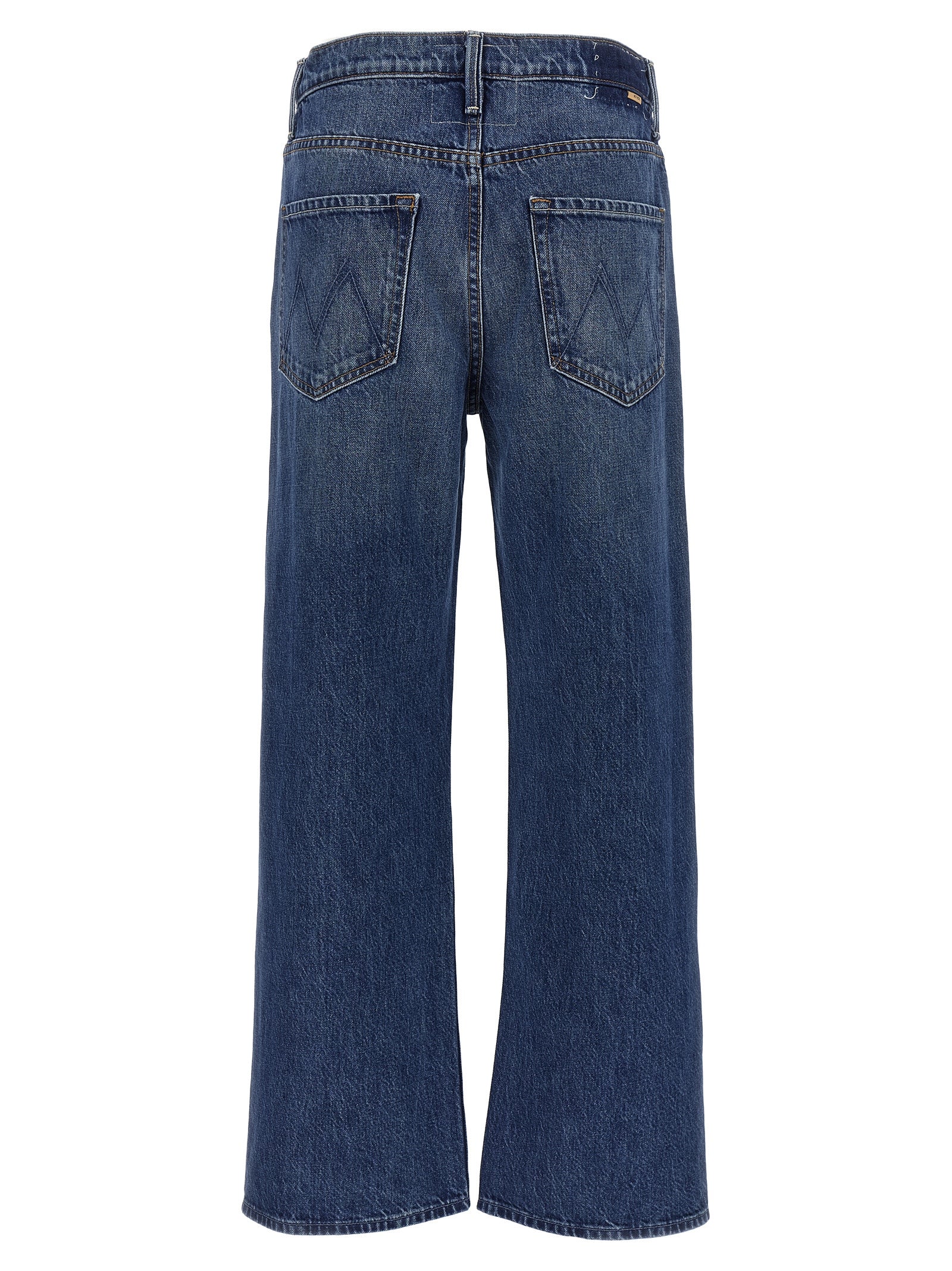 Blue Cotton Flared Jeans
