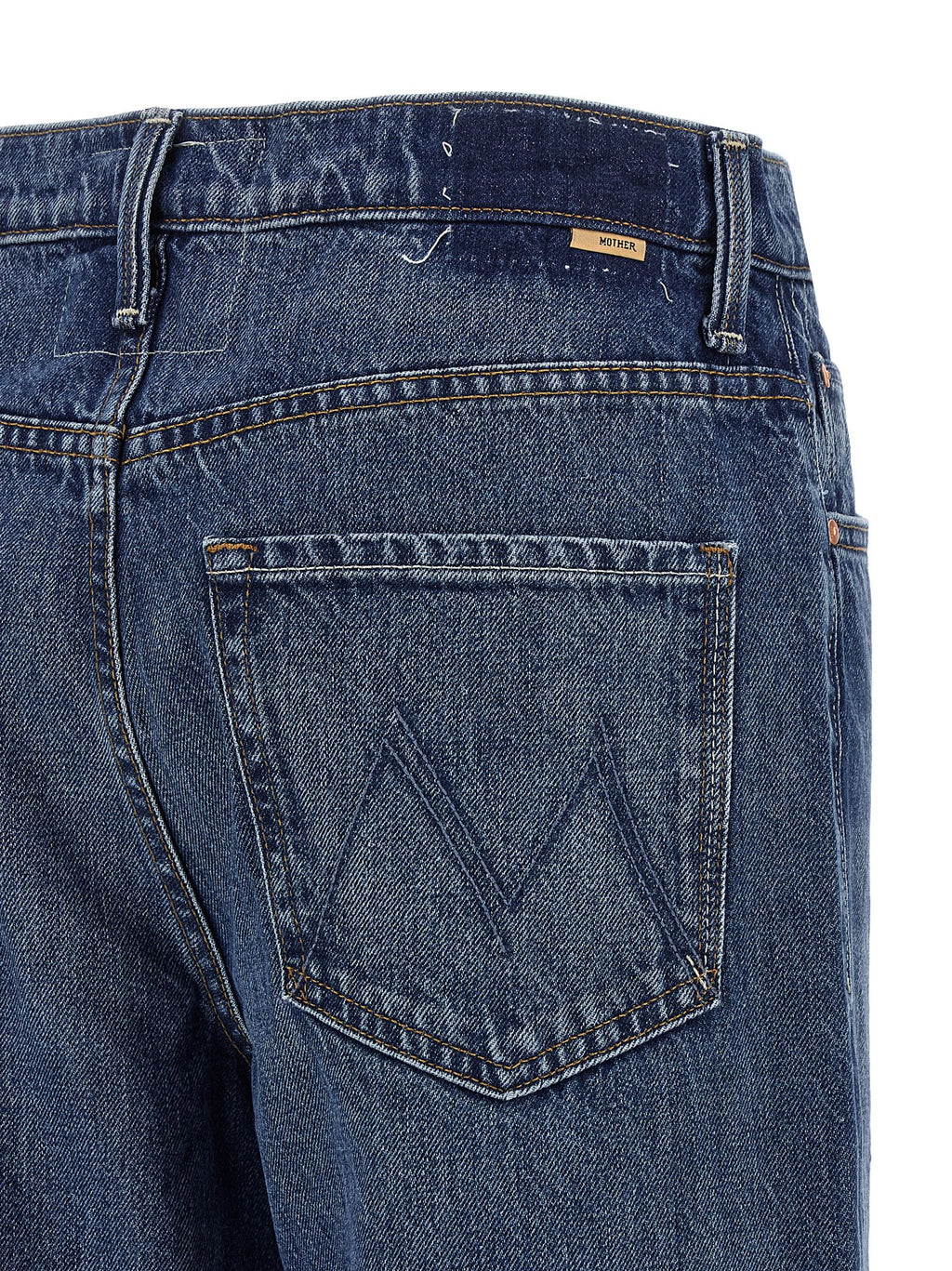 Blue Cotton Flared Jeans