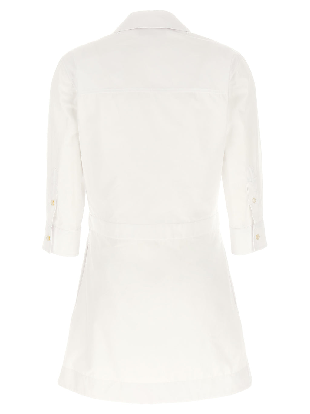 White Cotton Short Dress