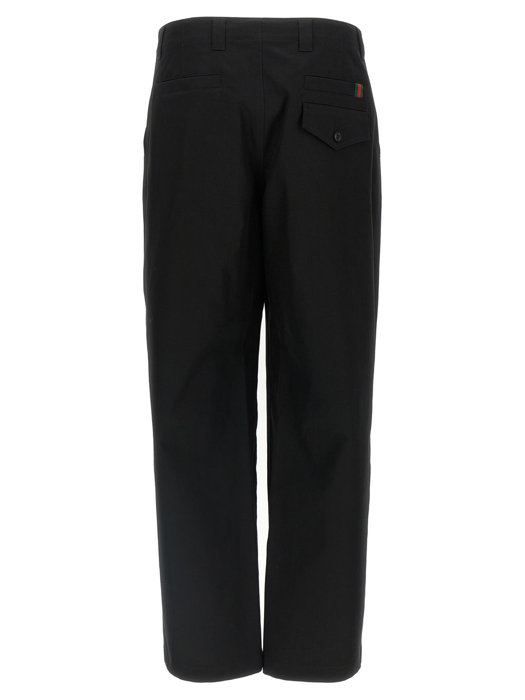 Black Cotton Casual Pants