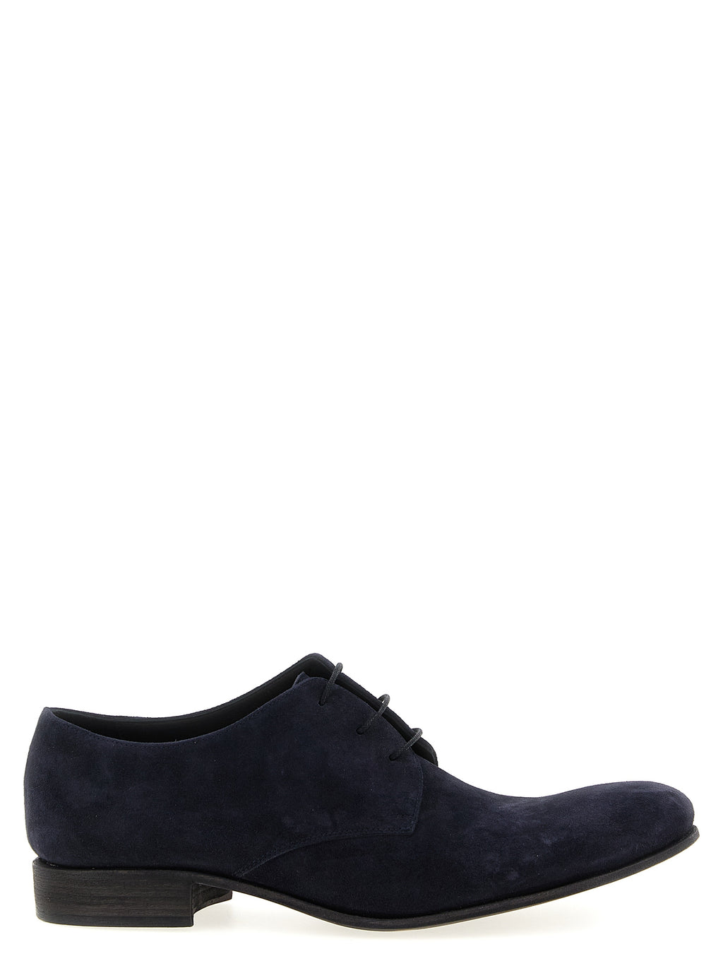 Blue Suede Leather Oxfords And Derbies