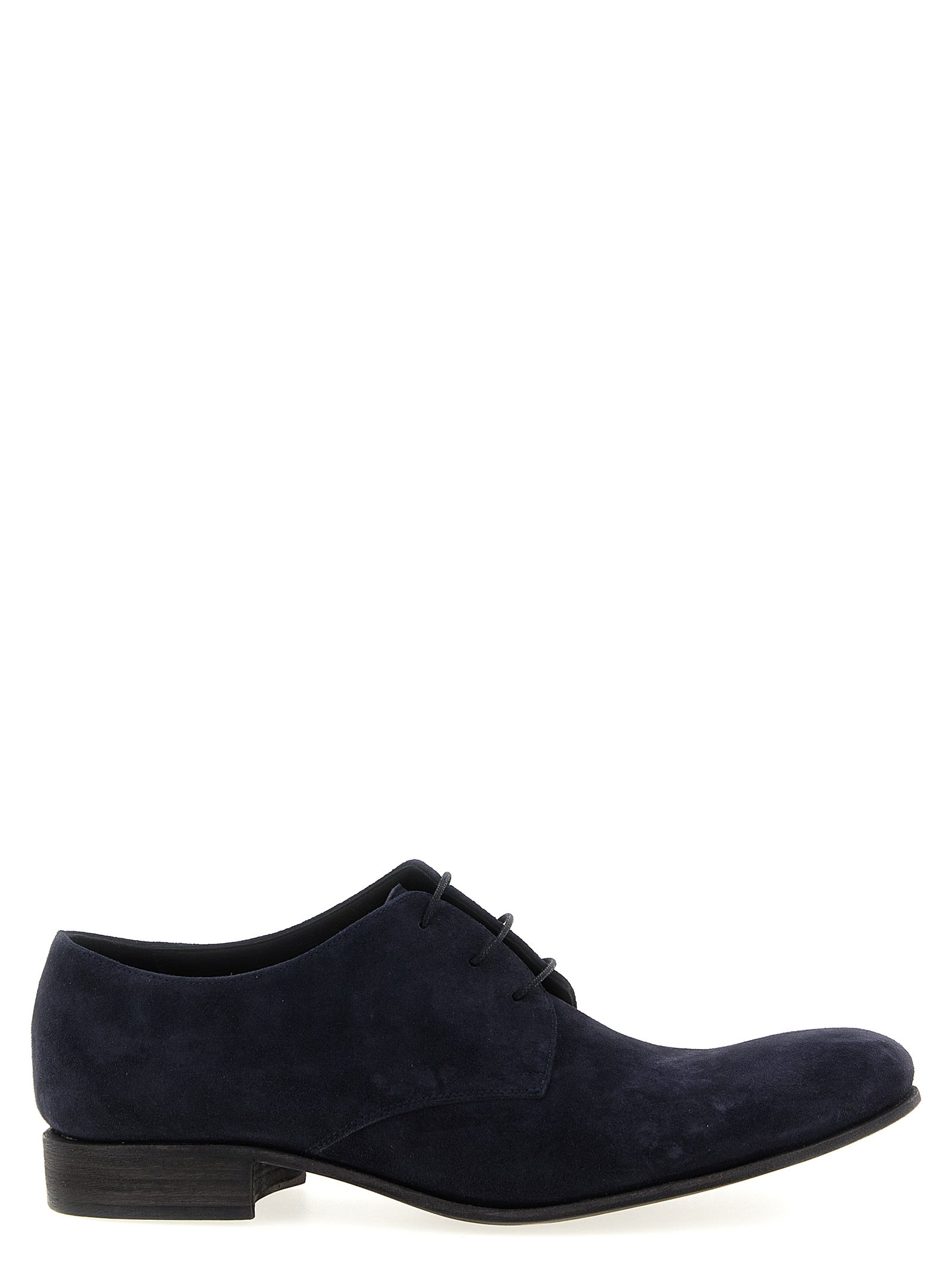 Blue Suede Leather Oxfords And Derbies