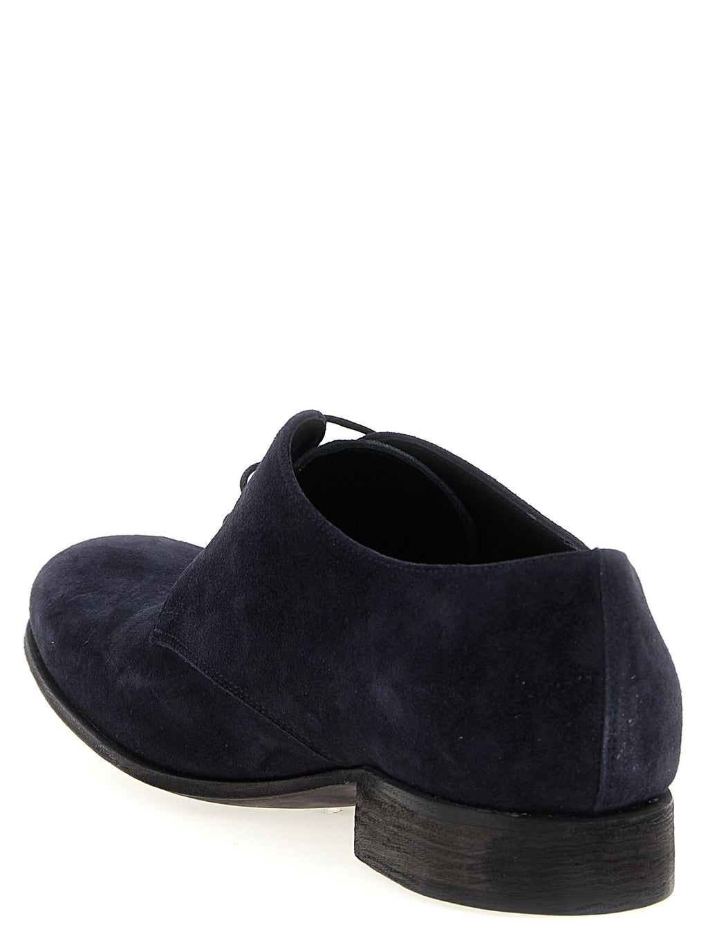 Blue Suede Leather Oxfords And Derbies