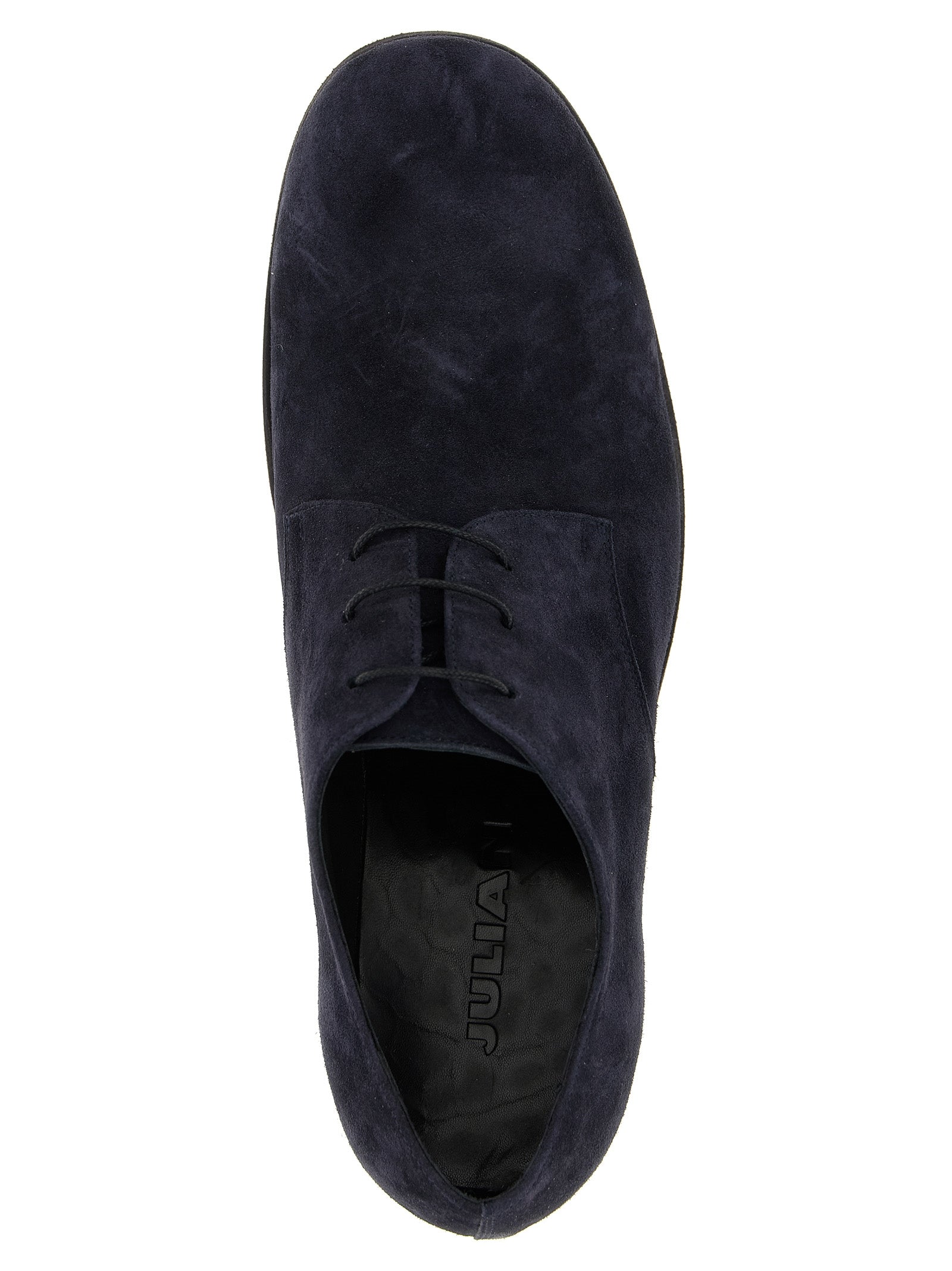 Blue Suede Leather Oxfords And Derbies
