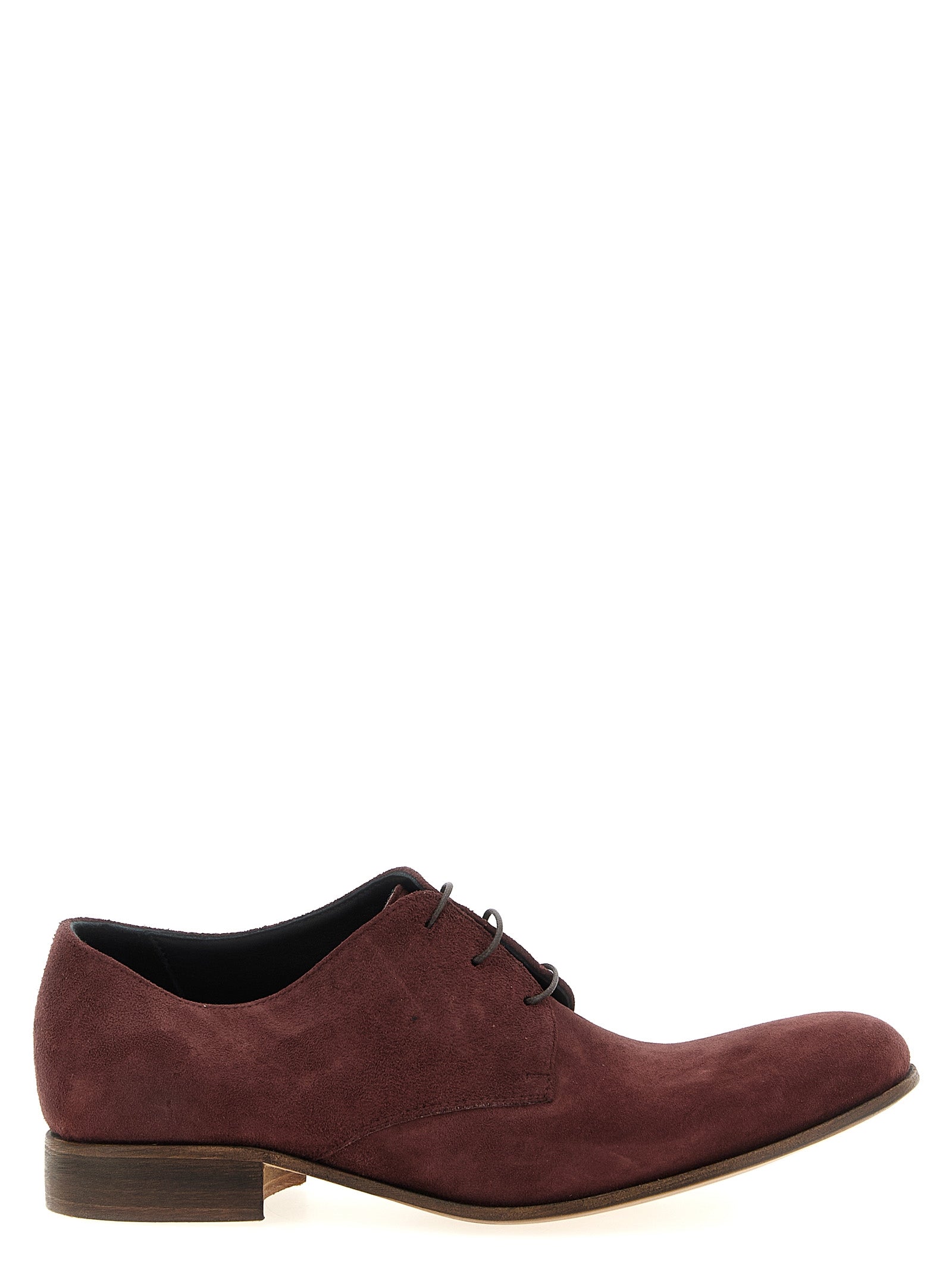 Bordeaux Suede Leather Oxfords And Derbies