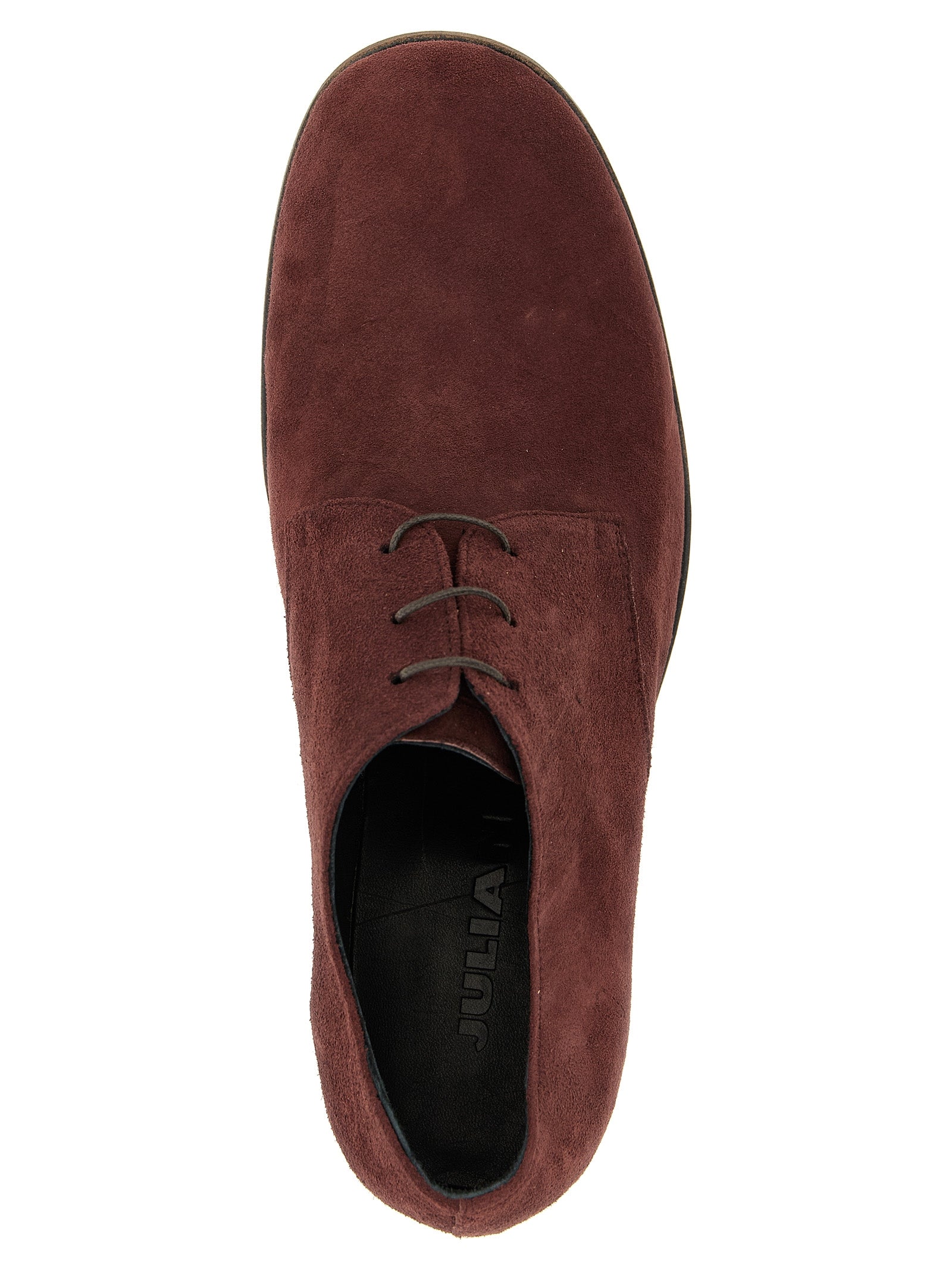 Bordeaux Suede Leather Oxfords And Derbies
