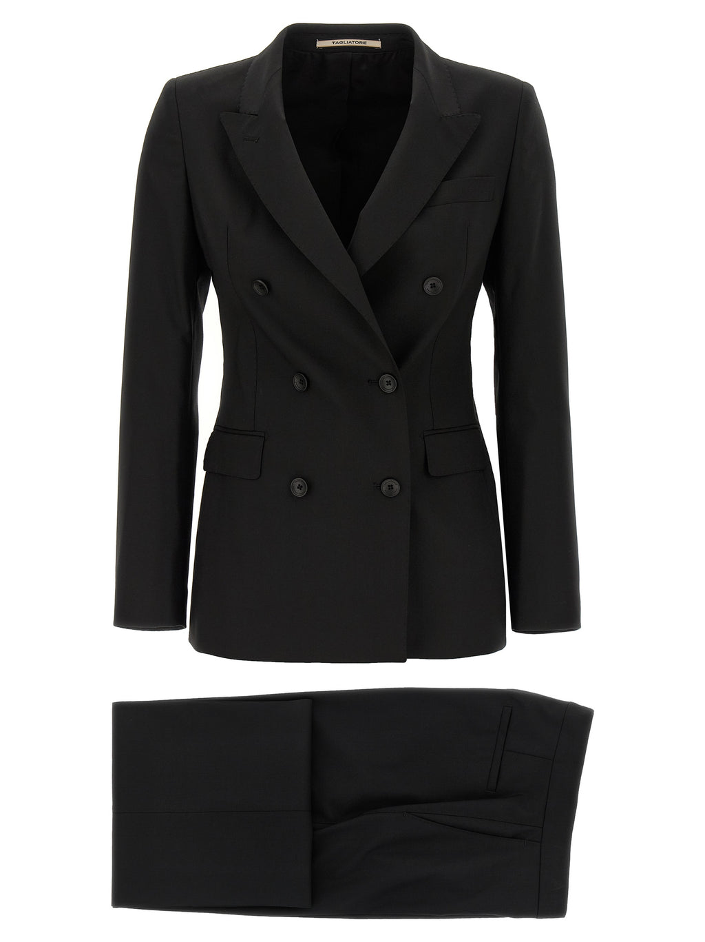 Black Virgin Wool Two-Piece Suit