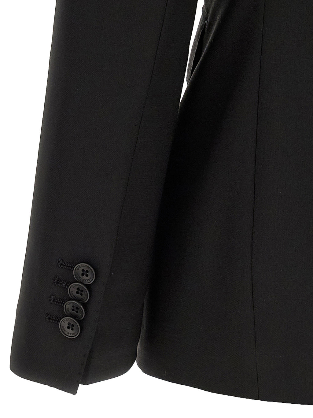 Black Virgin Wool Two-Piece Suit