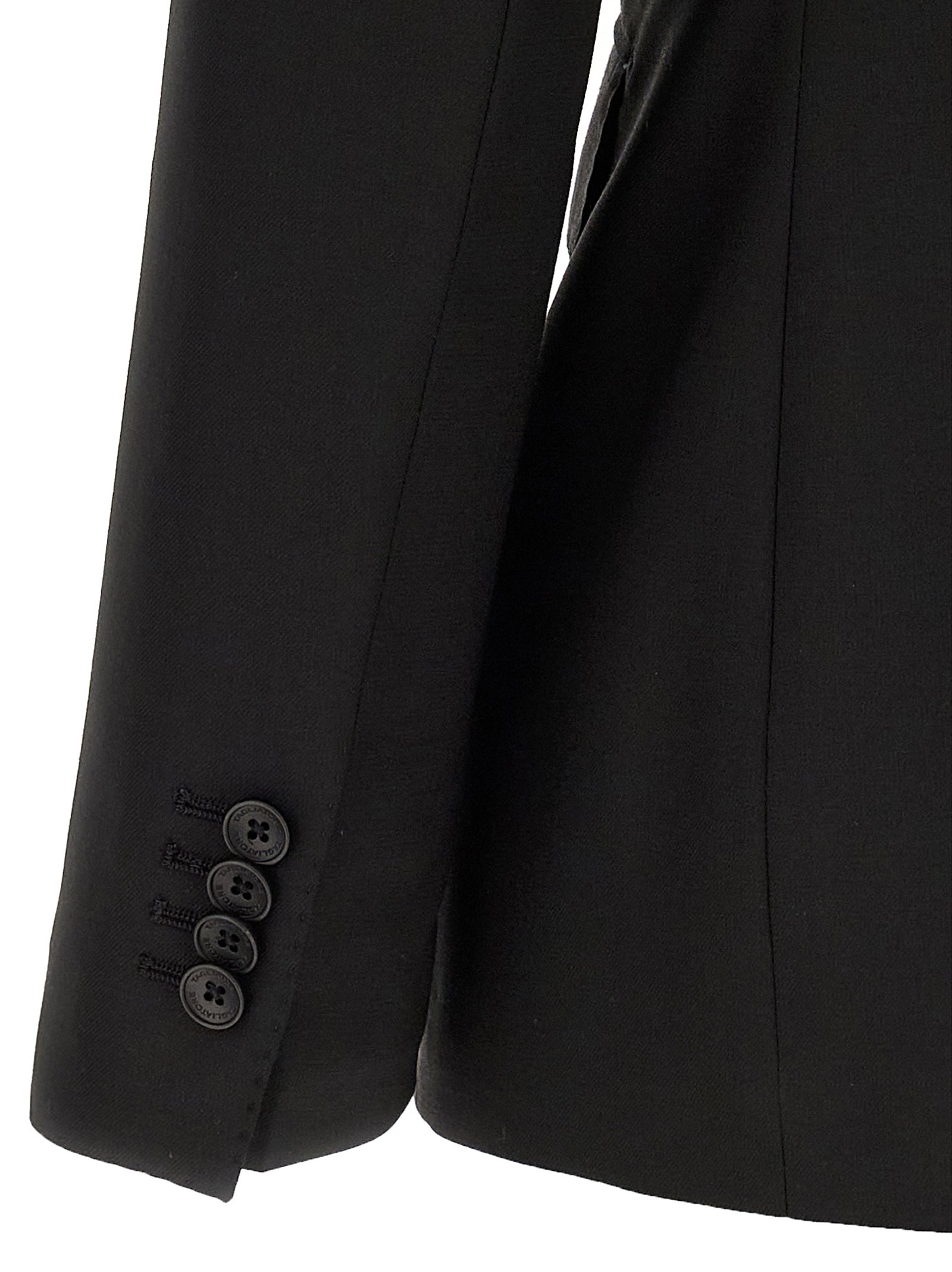 Black Virgin Wool Two-Piece Suit