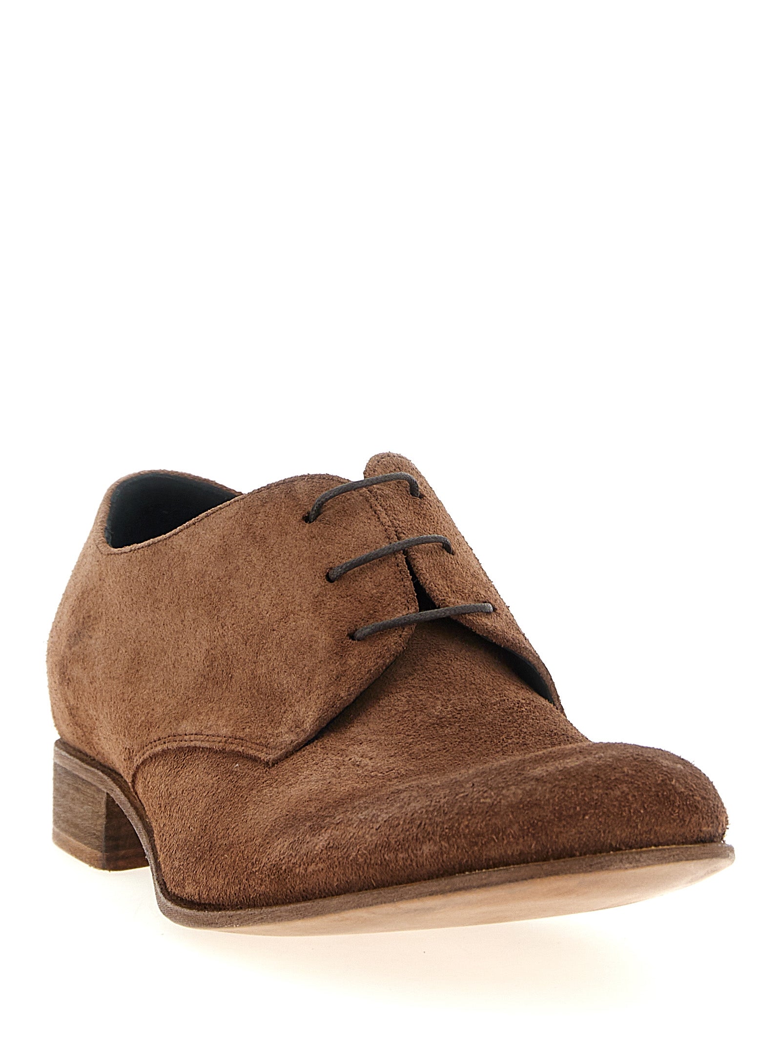 Brown Suede Leather Oxfords And Derbies