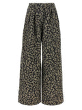 Multicolor Cotton Casual Pants
