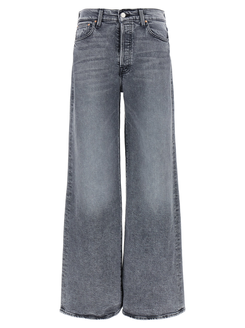 Gray Cotton Relaxed Fit Jeans