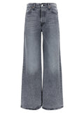 Gray Cotton Relaxed Fit Jeans