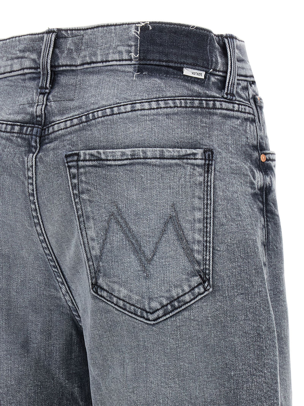 Gray Cotton Relaxed Fit Jeans