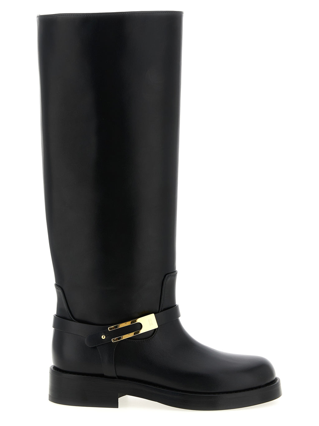 Black Calfskin Over The Knee
