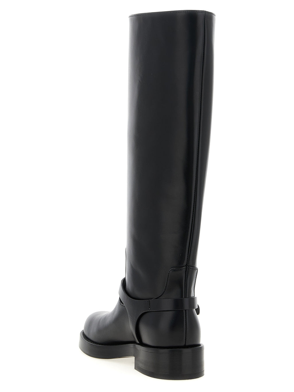 Black Calfskin Over The Knee