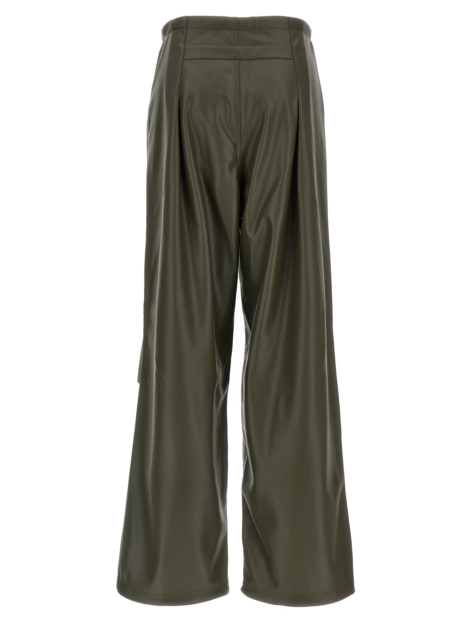 Bicolor Leather Pants