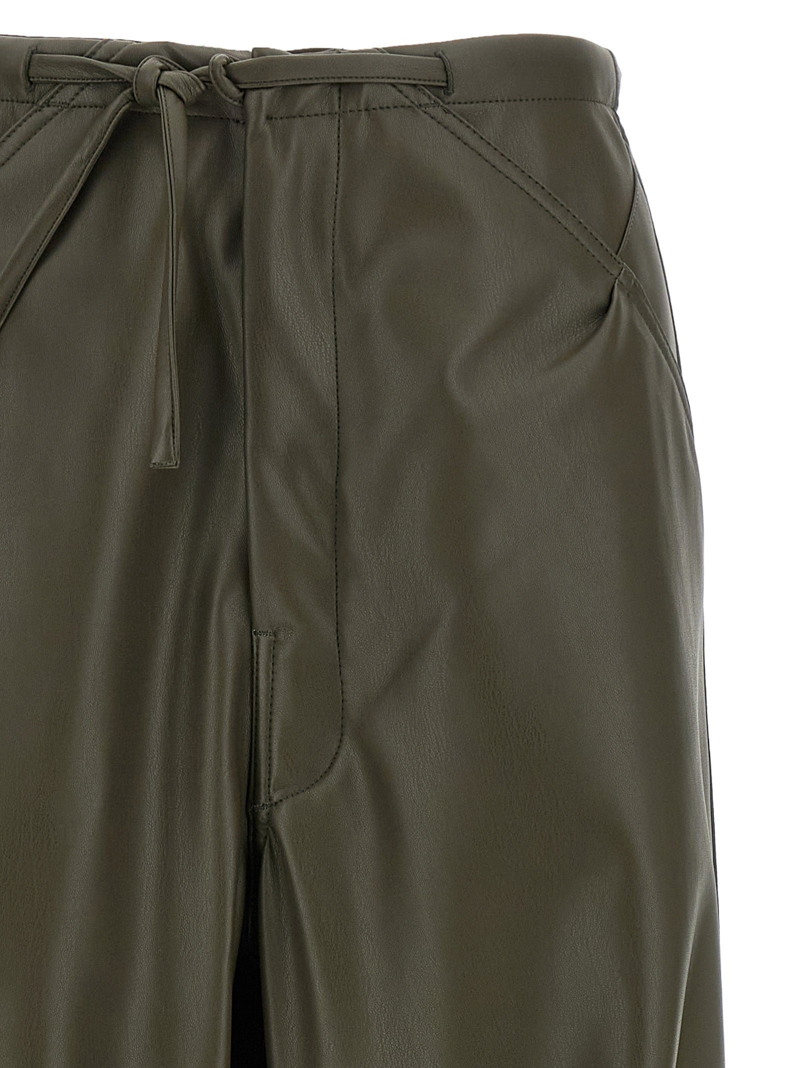 Bicolor Leather Pants
