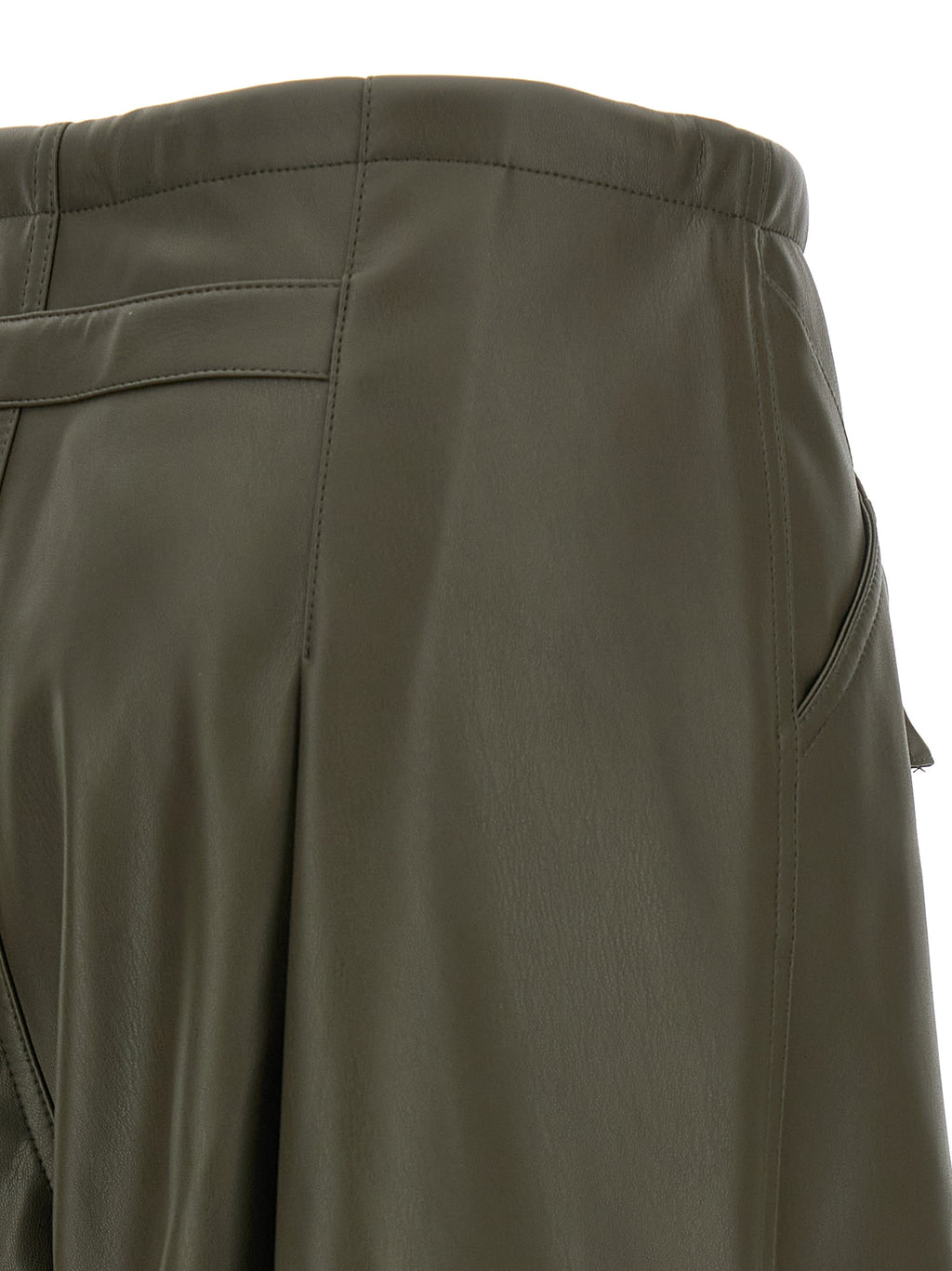 Bicolor Leather Pants