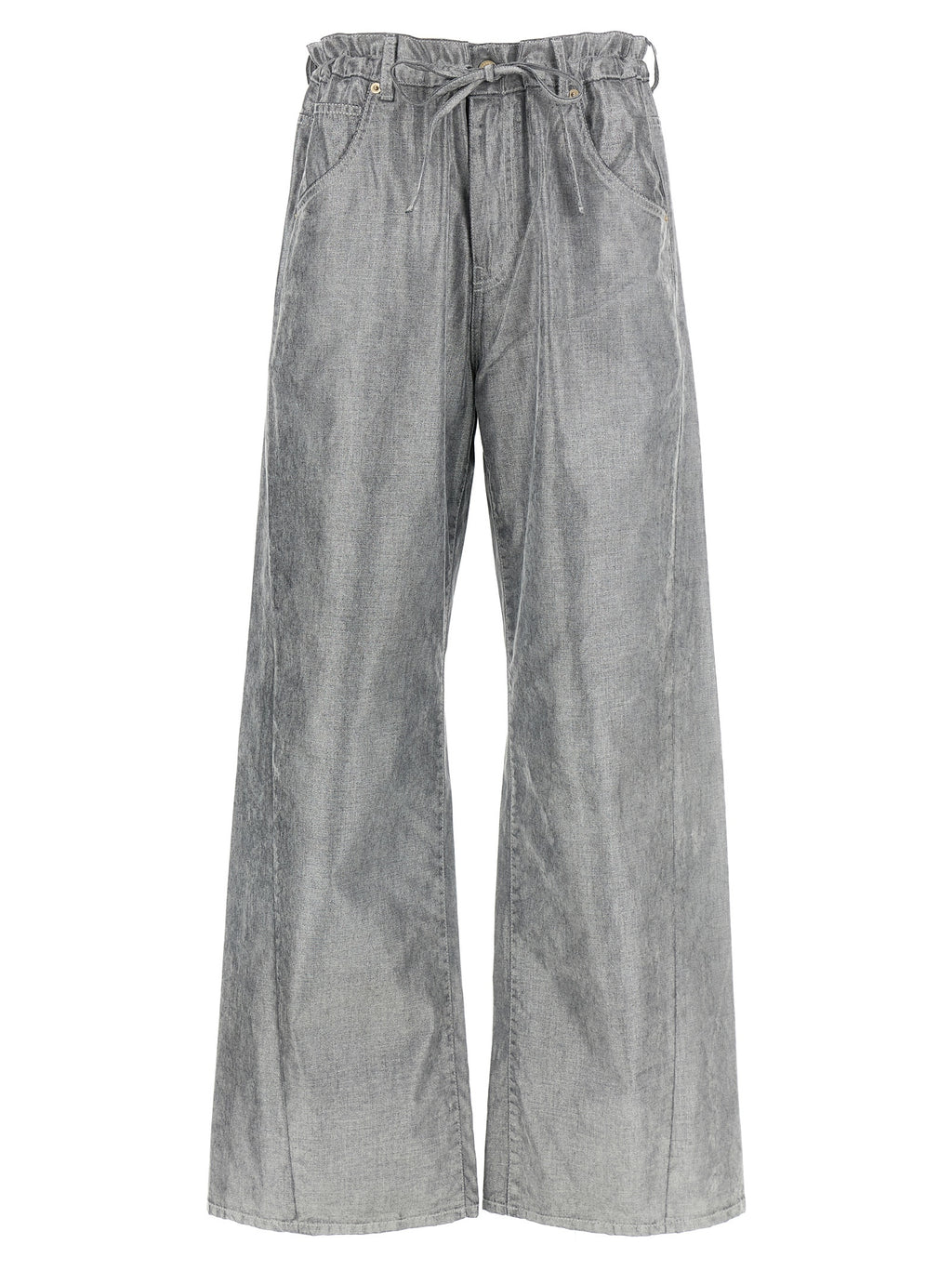 Silver Cotton Jeans Denim