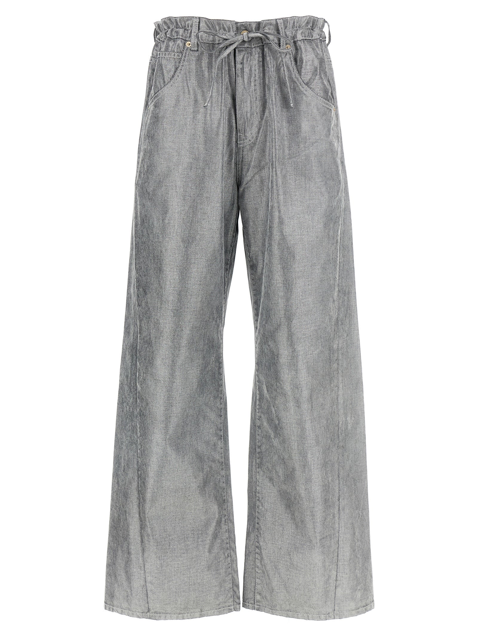 Silver Cotton Jeans Denim