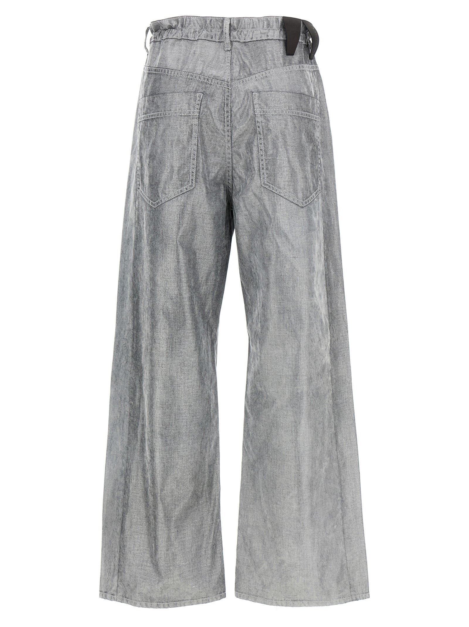 Silver Cotton Jeans Denim