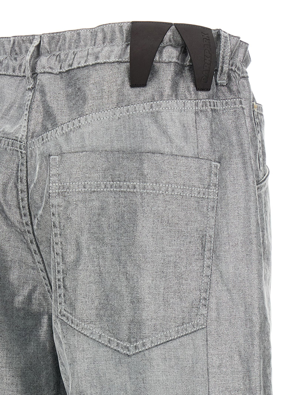Silver Cotton Jeans Denim