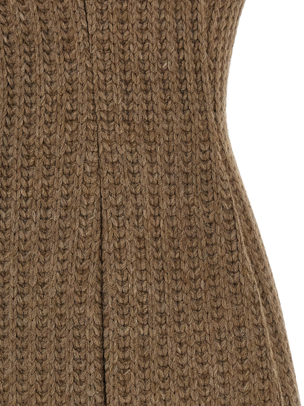 Brown Marabou Short Dress