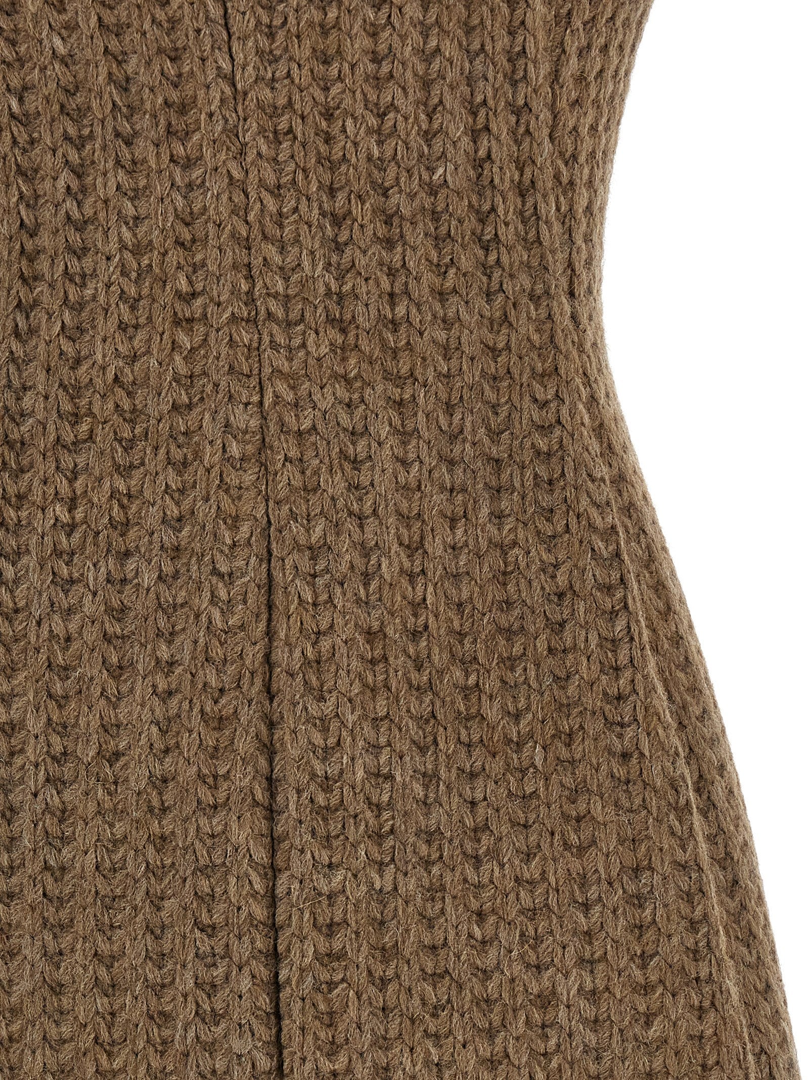 Brown Marabou Short Dress