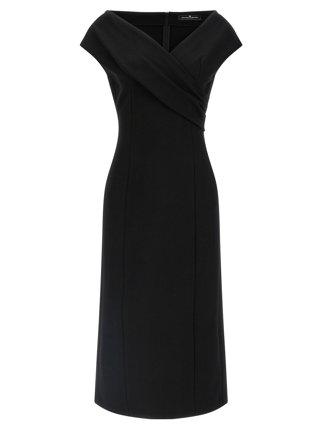 Black Viscose Midi Dress