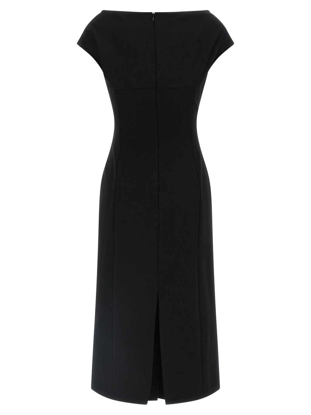 Black Viscose Midi Dress