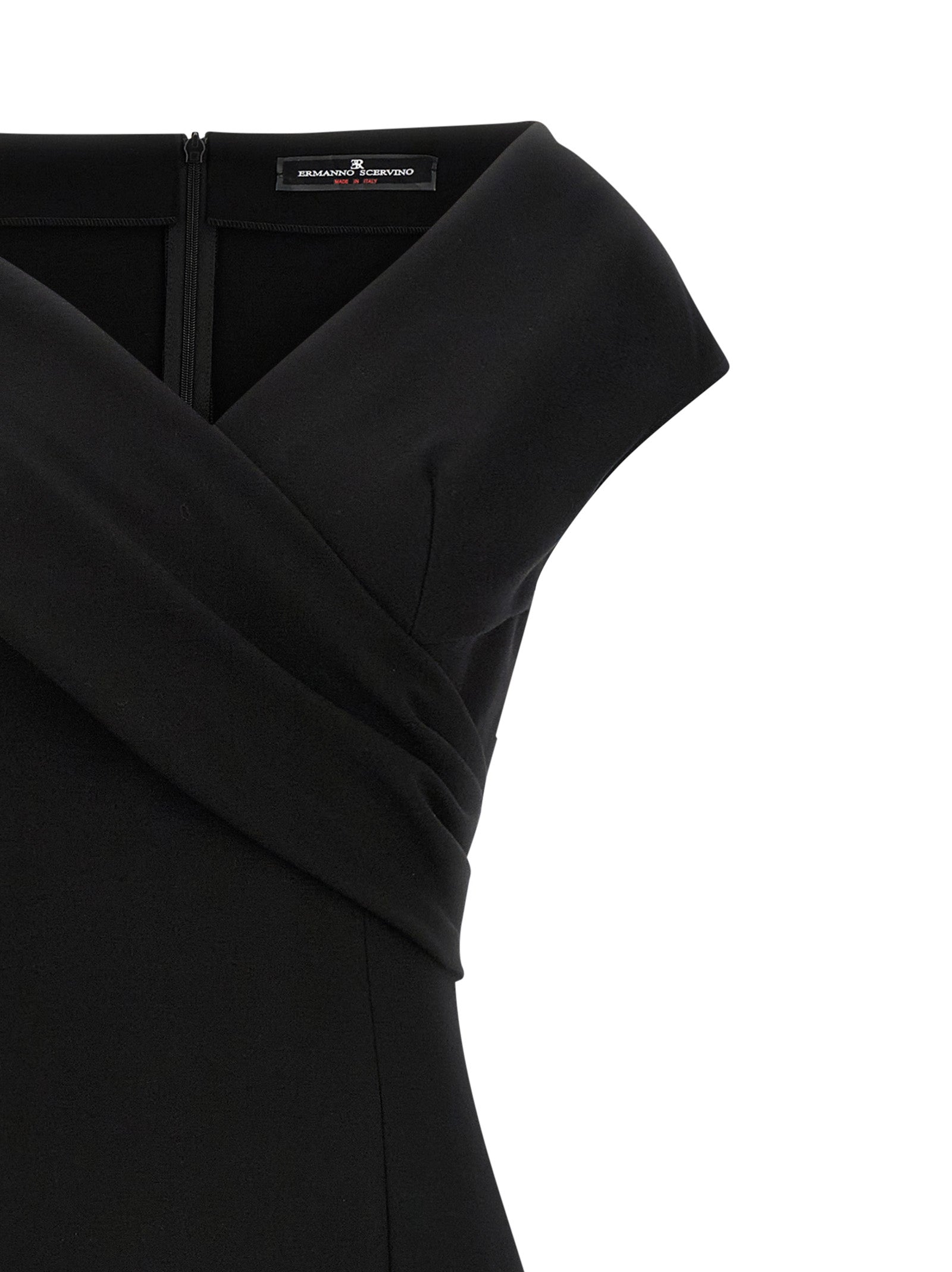 Black Viscose Midi Dress