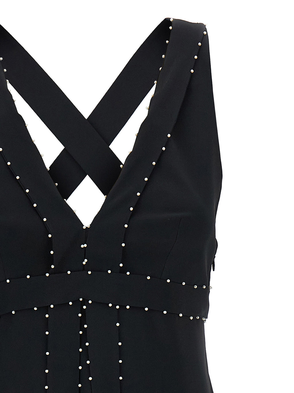 Black Acetate Short Dress