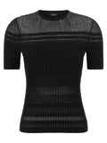 Black Viscose T-Shirt