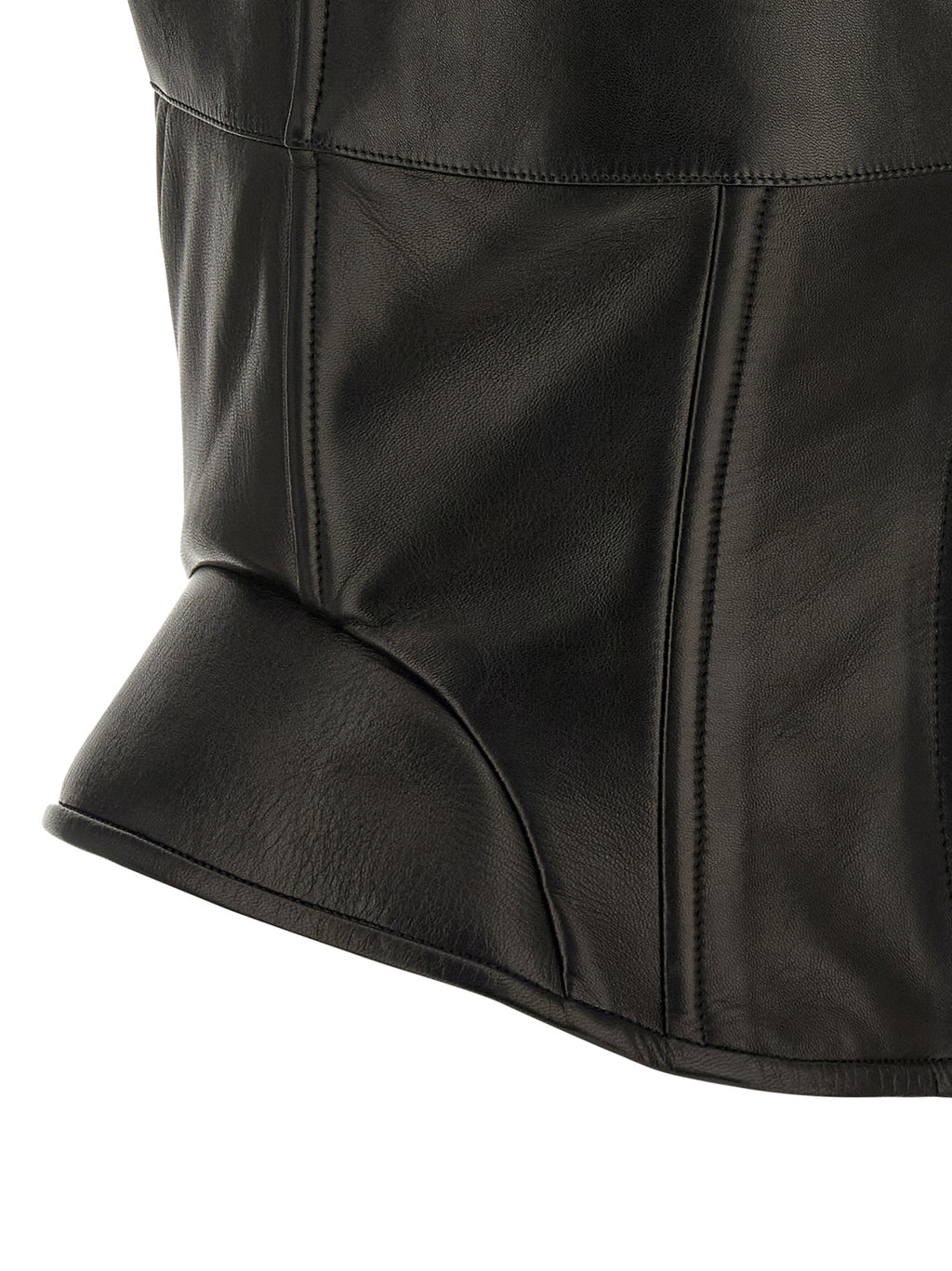 Black Lamb Leather Tank Tops