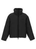 Black Polyester Full-Length Jacket