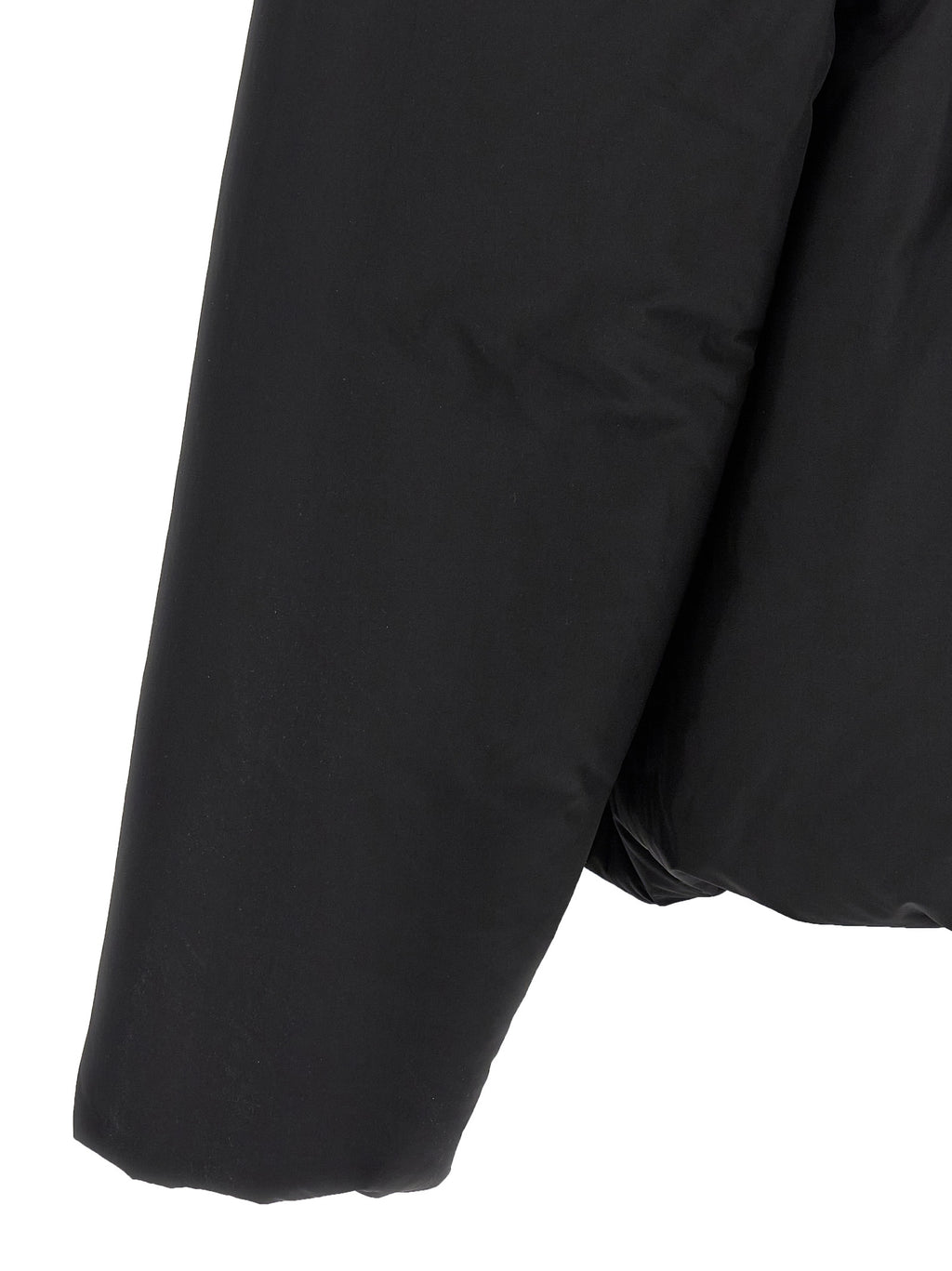 Black Polyester Full-Length Jacket