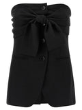 Black Virgin Wool Tank Tops